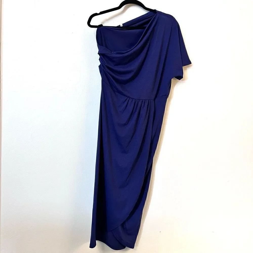 Cupshe One-Shoulder Bodycon Midi Dress Blue Large